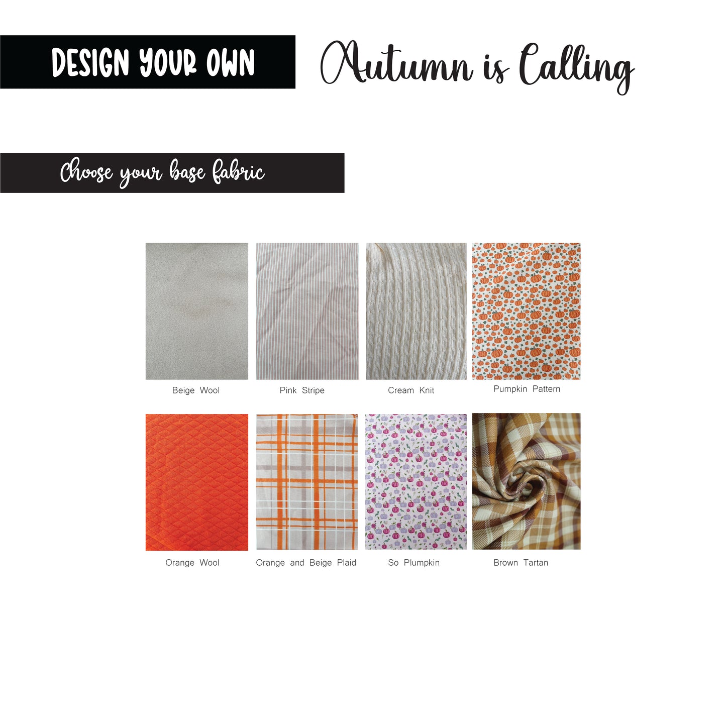 Design your own Autumn is Calling: 2 Flowers and Ruffle Bandana