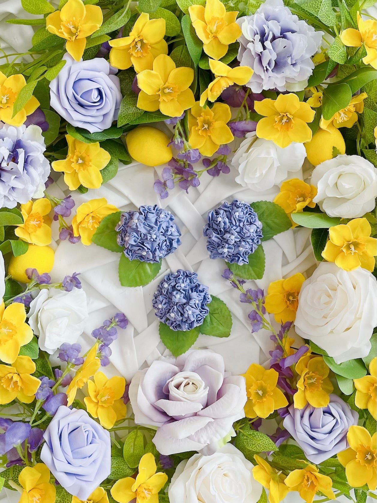 Hydrangea Flower Bow - Purple