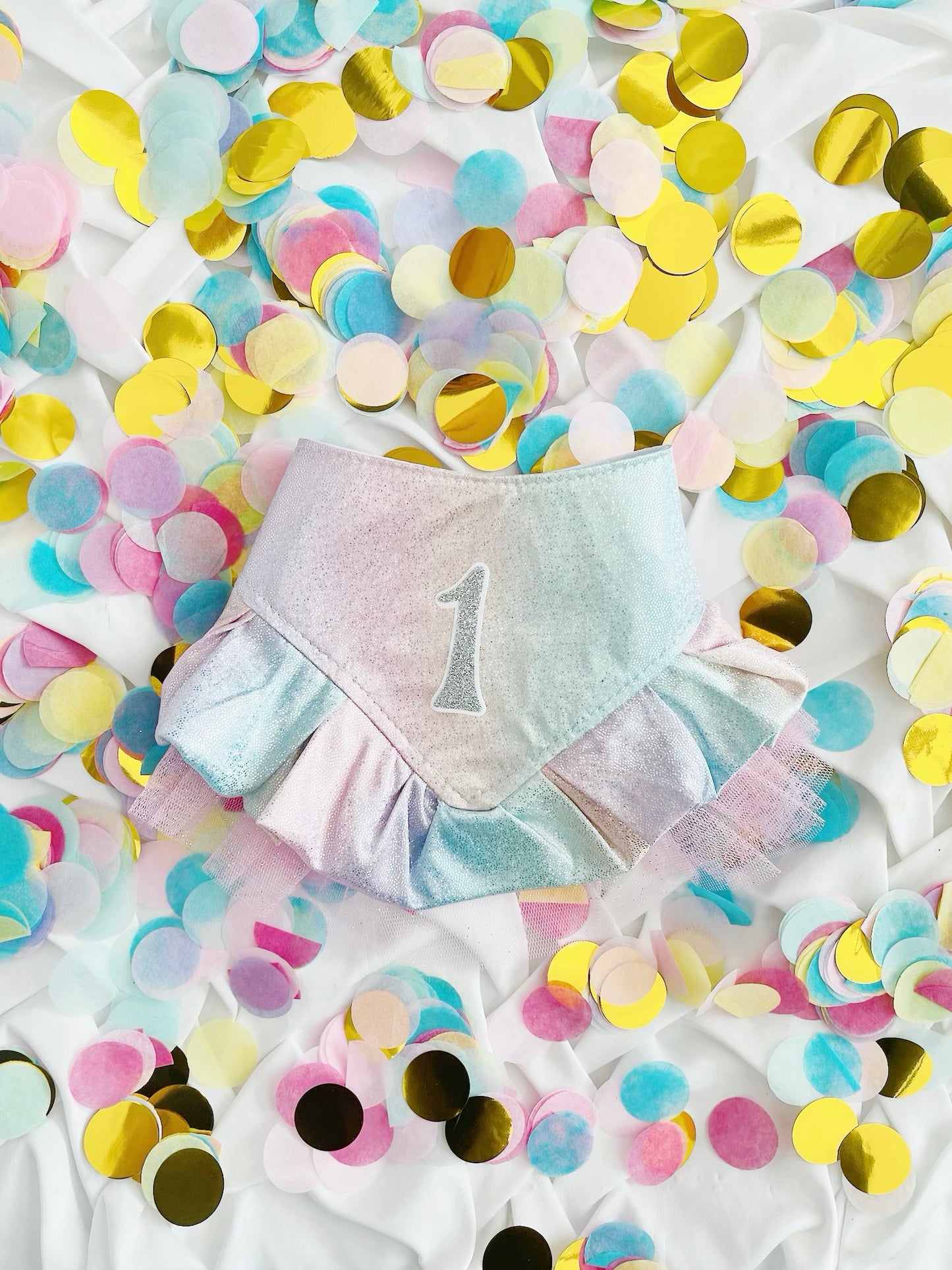 Birthday Age Unicorn Double Frilled Bandana