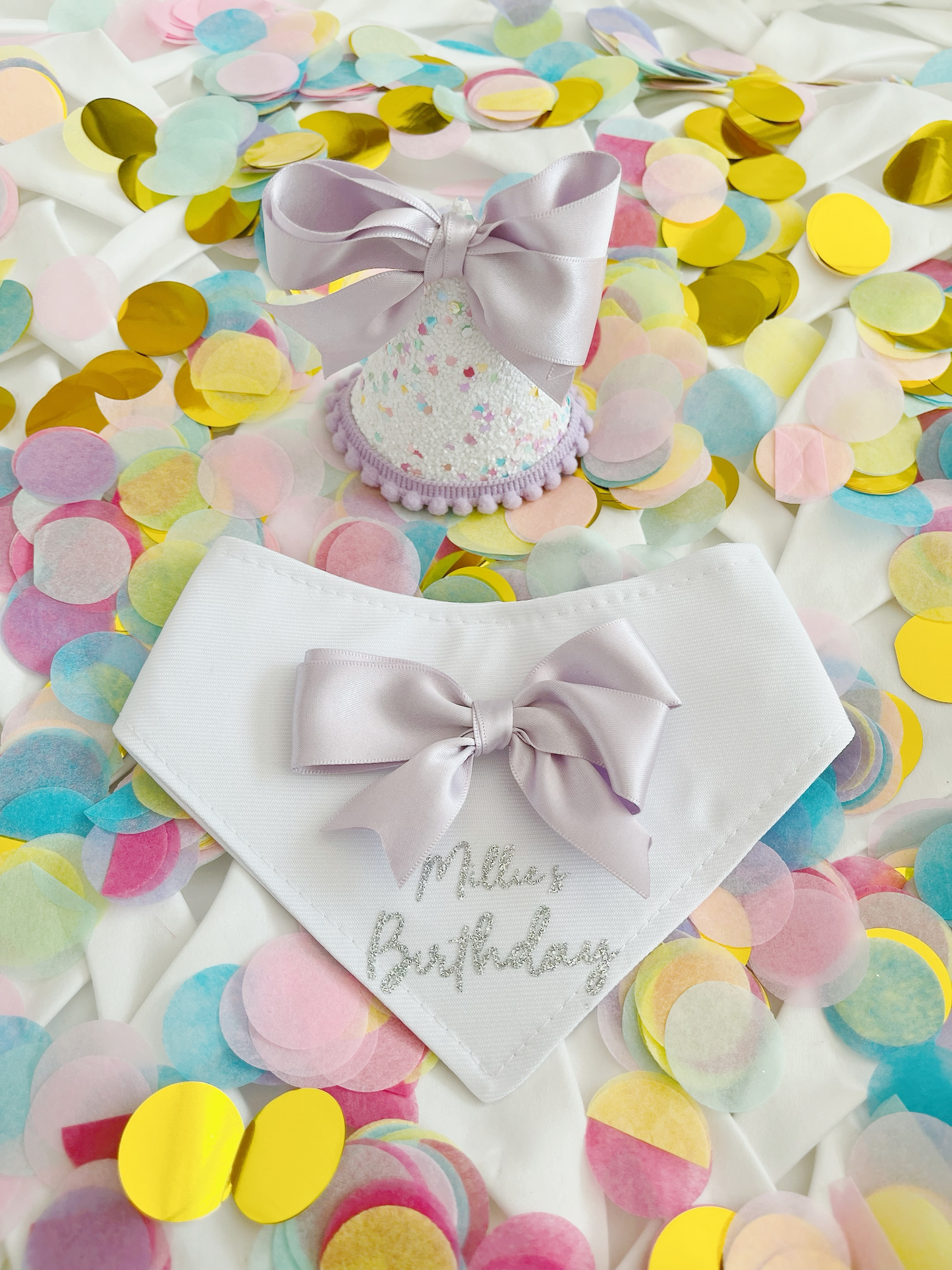 Personalised Purple Bow Birthday Bandana