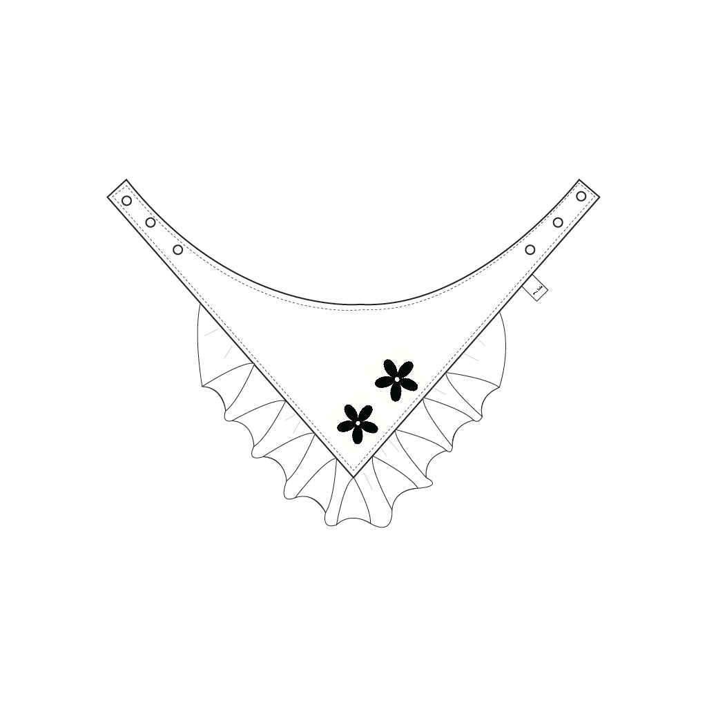 Design on your own: Flower & Ruffles on Bandana