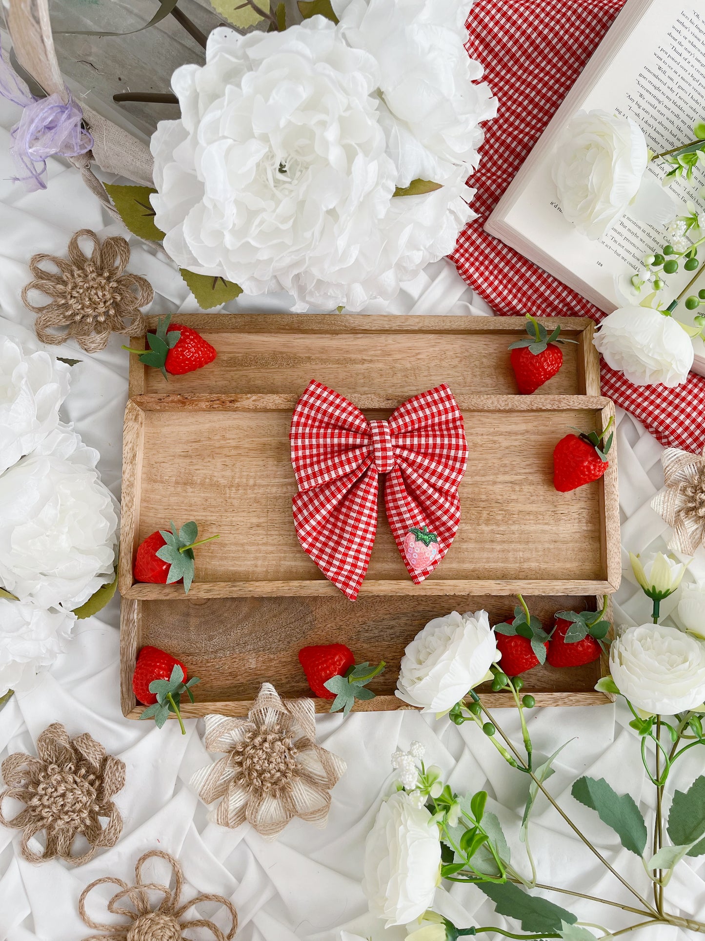 Strawberry Fields - Red Gingham Strawberry Patch