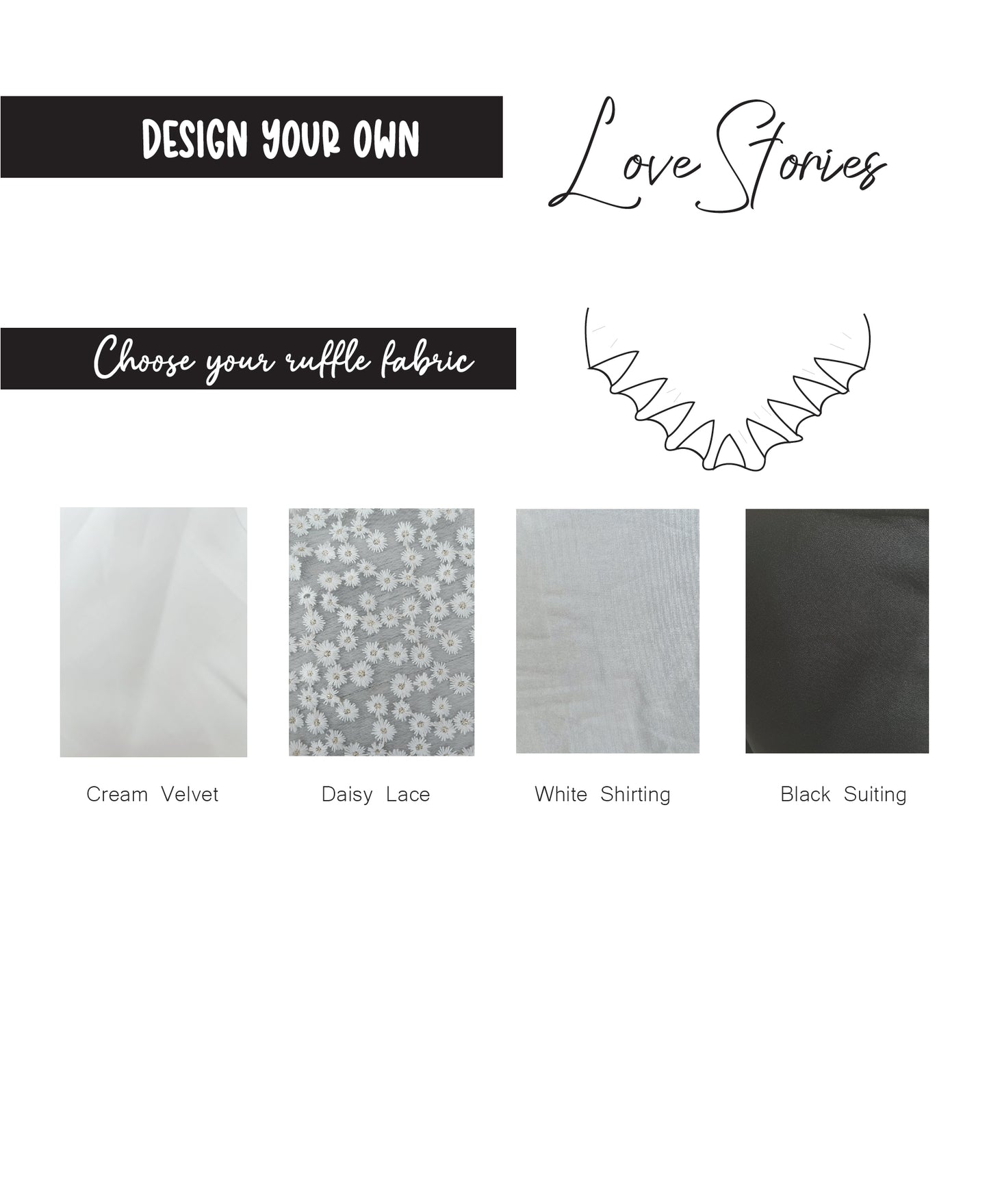 Design your own Love Stories: Ruffle Bandana