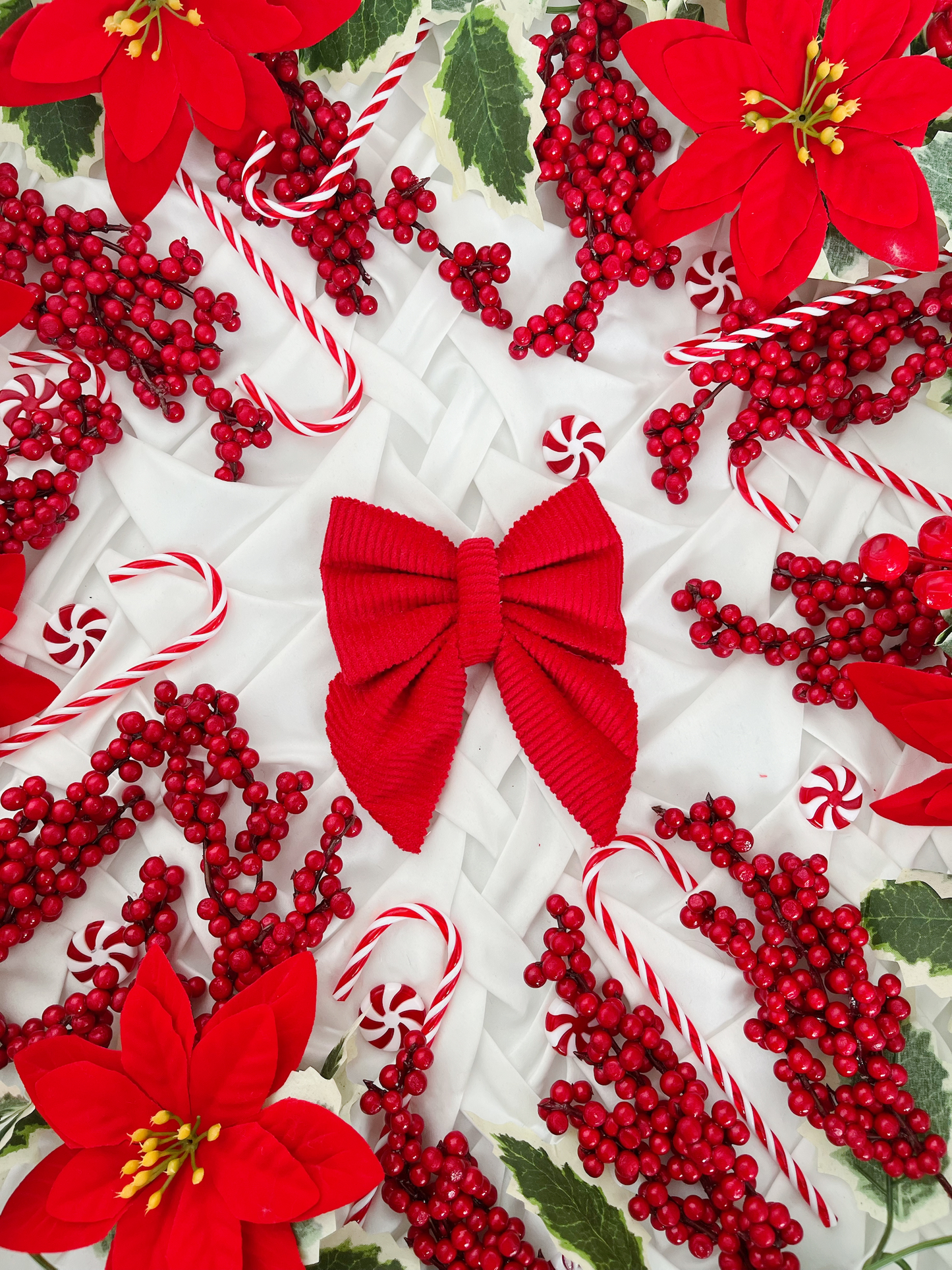 Christmas - Red Cord Bow