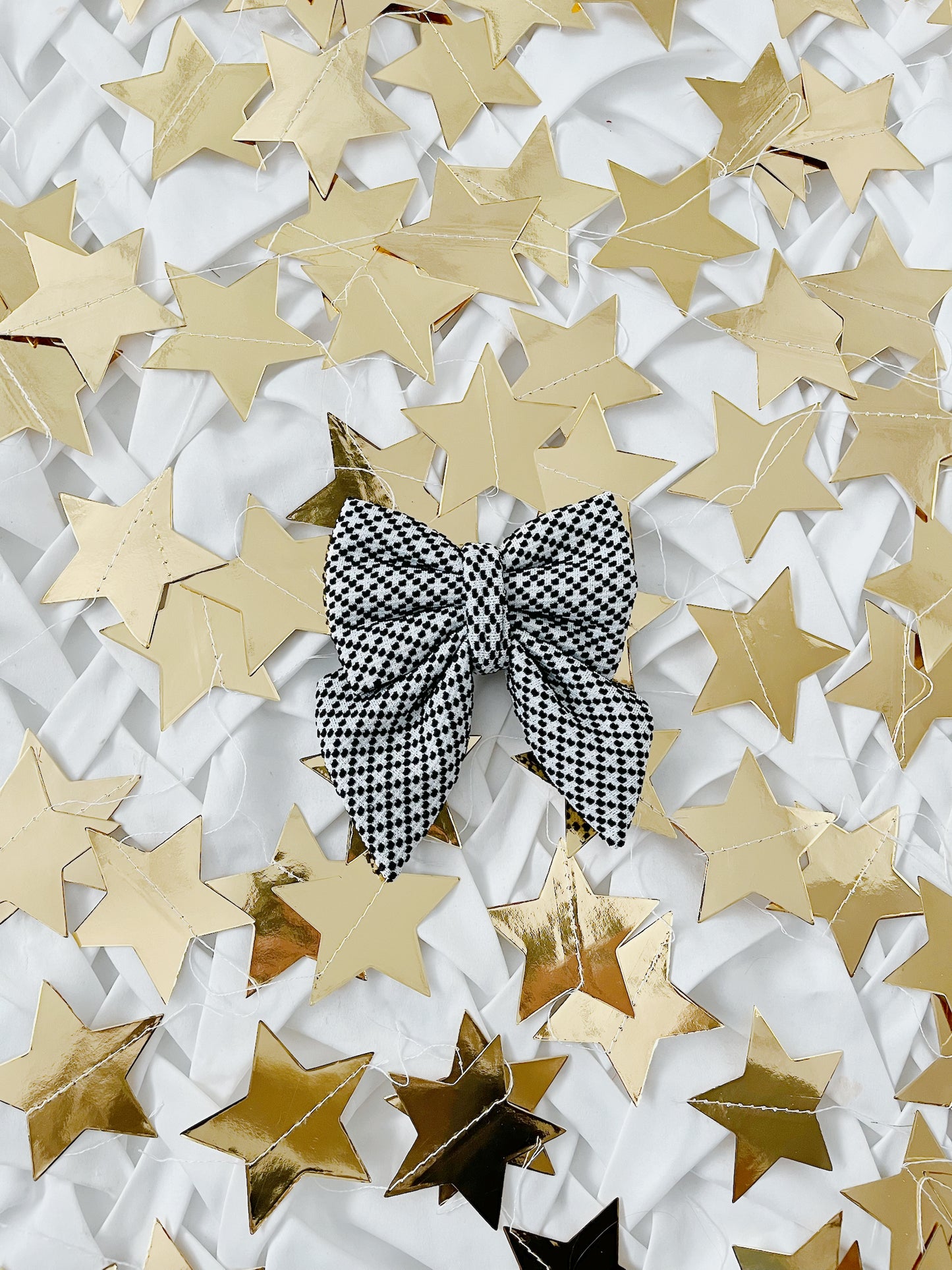 New Year - Black and White Bow