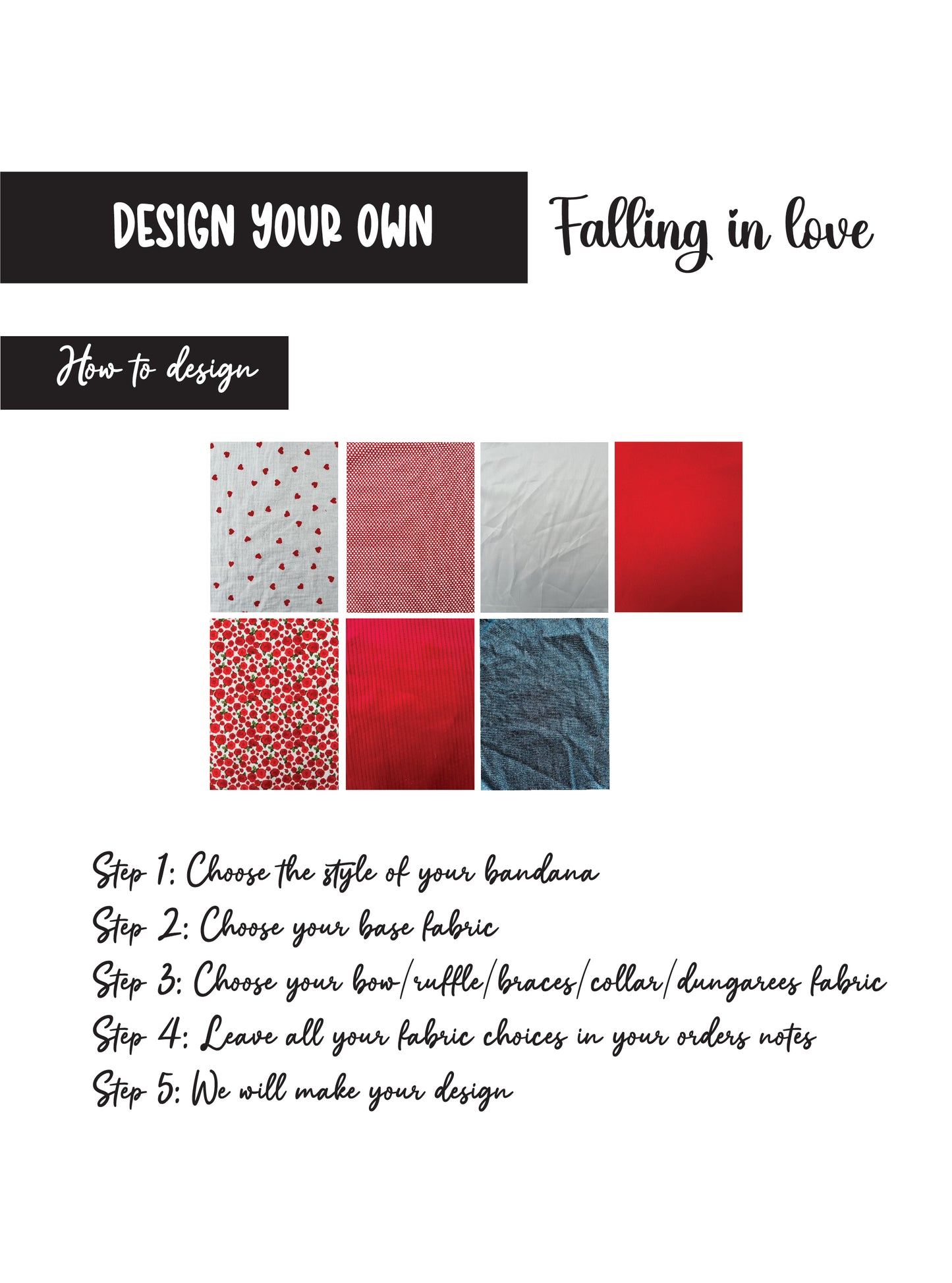 Design your own Falling in Love: Ruffle Bandana