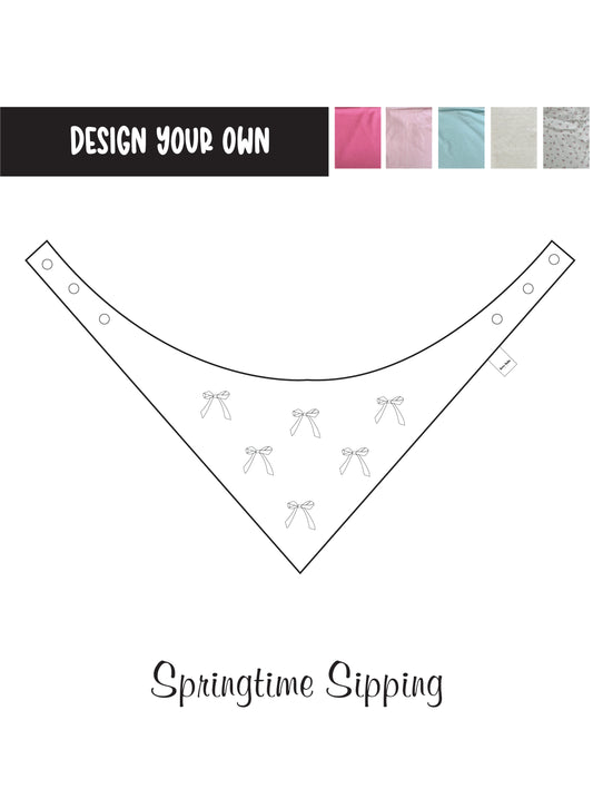 Design your own Springtime Sipping: Pink Ribbon Bows Bandana