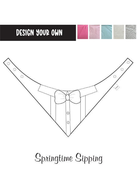 Design your own Springtime Sipping: Shirt with Collar, Bow and Braces Bandana