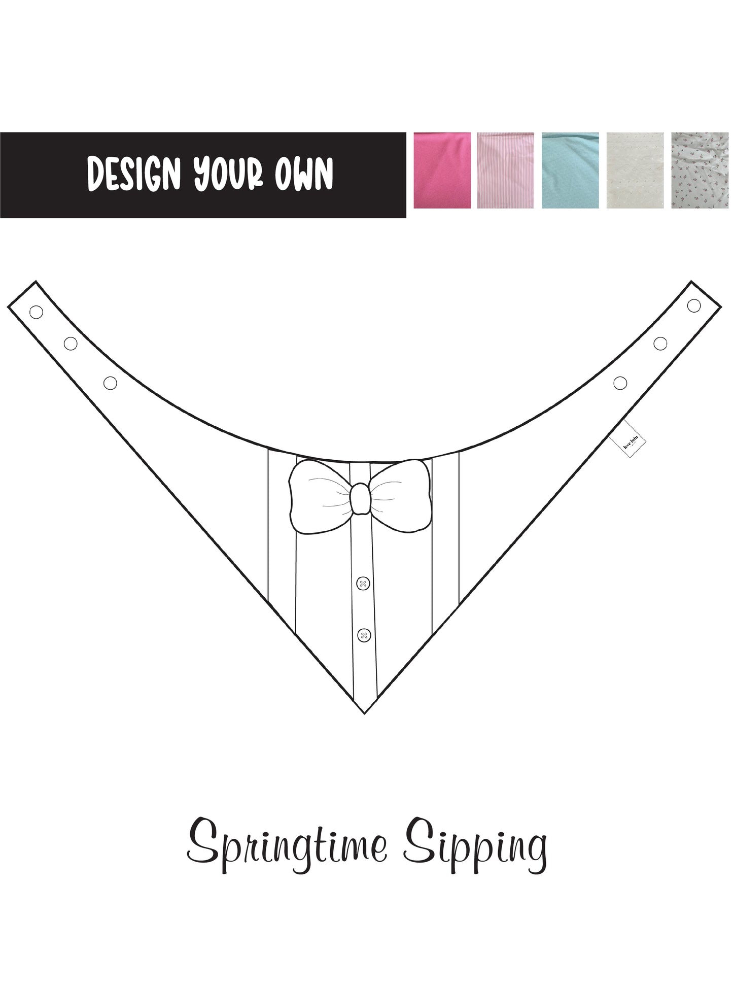 Design your own Springtime Sipping: Shirt with Braces and Bow Bandana