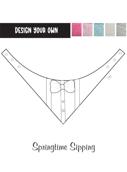 Design your own Springtime Sipping: Shirt with Braces and Bow Bandana