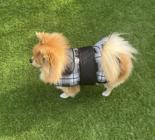 The Black Plaid Wraparound Coat