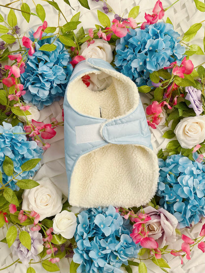 Sky Blue Quilted Dog Coat