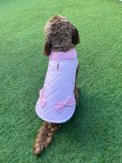 Blossom Pink Quilted Dog Coat