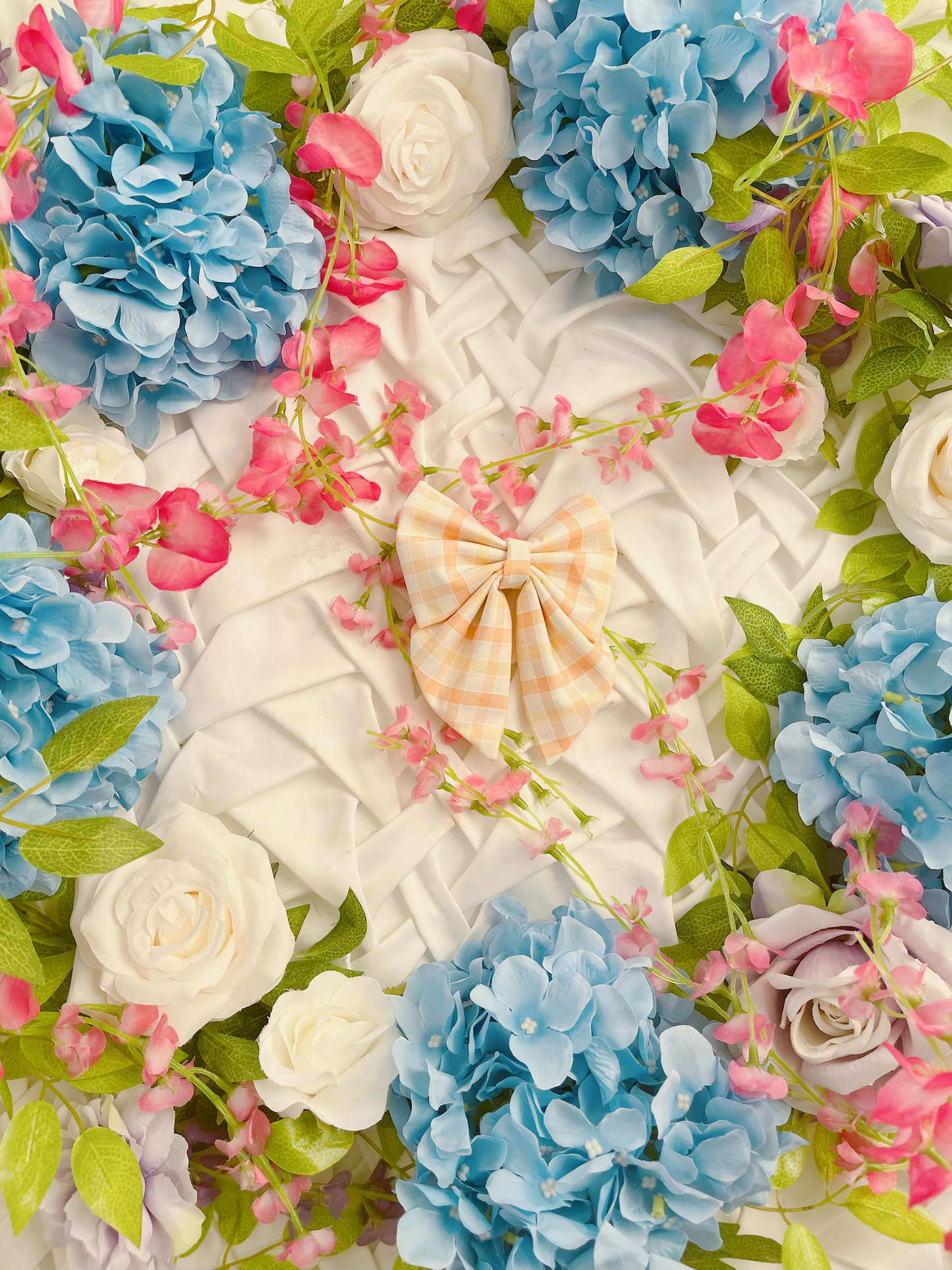 Spring Bloom - Orange Plaid Bow