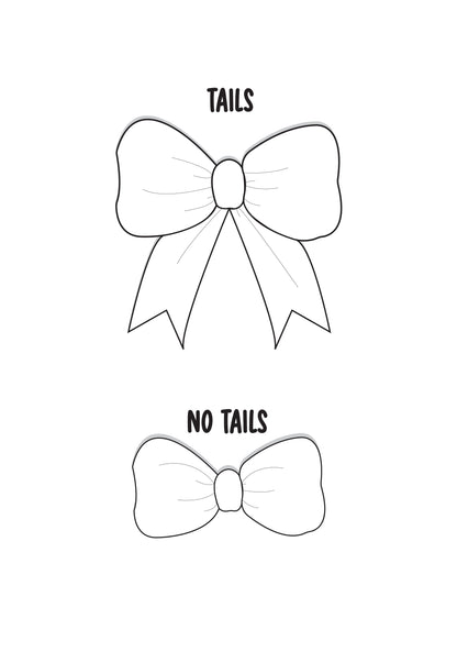 On the dot - White and black dot bow