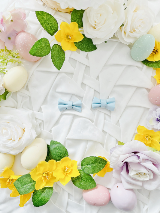 Hello Spring - Blue Hair Bow