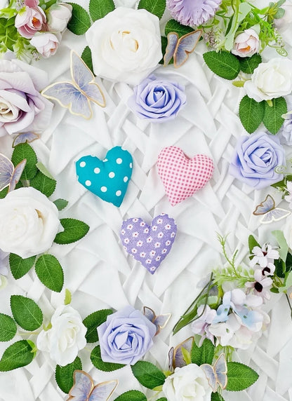 Pastel Patterned Heart Bow