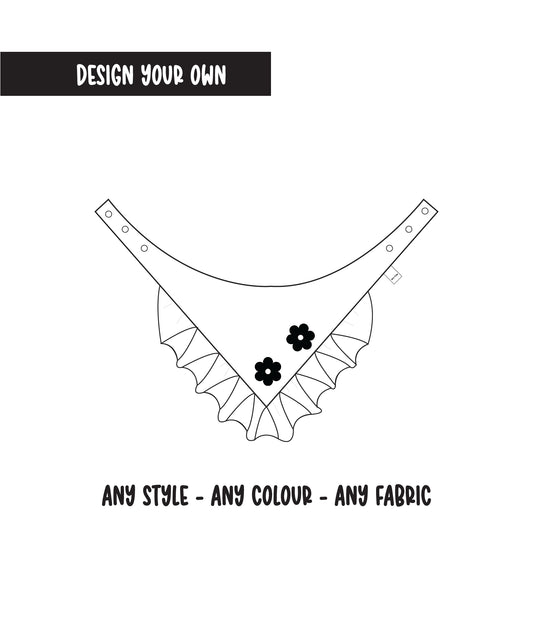 Design on your own: Flower & Ruffles on Bandana