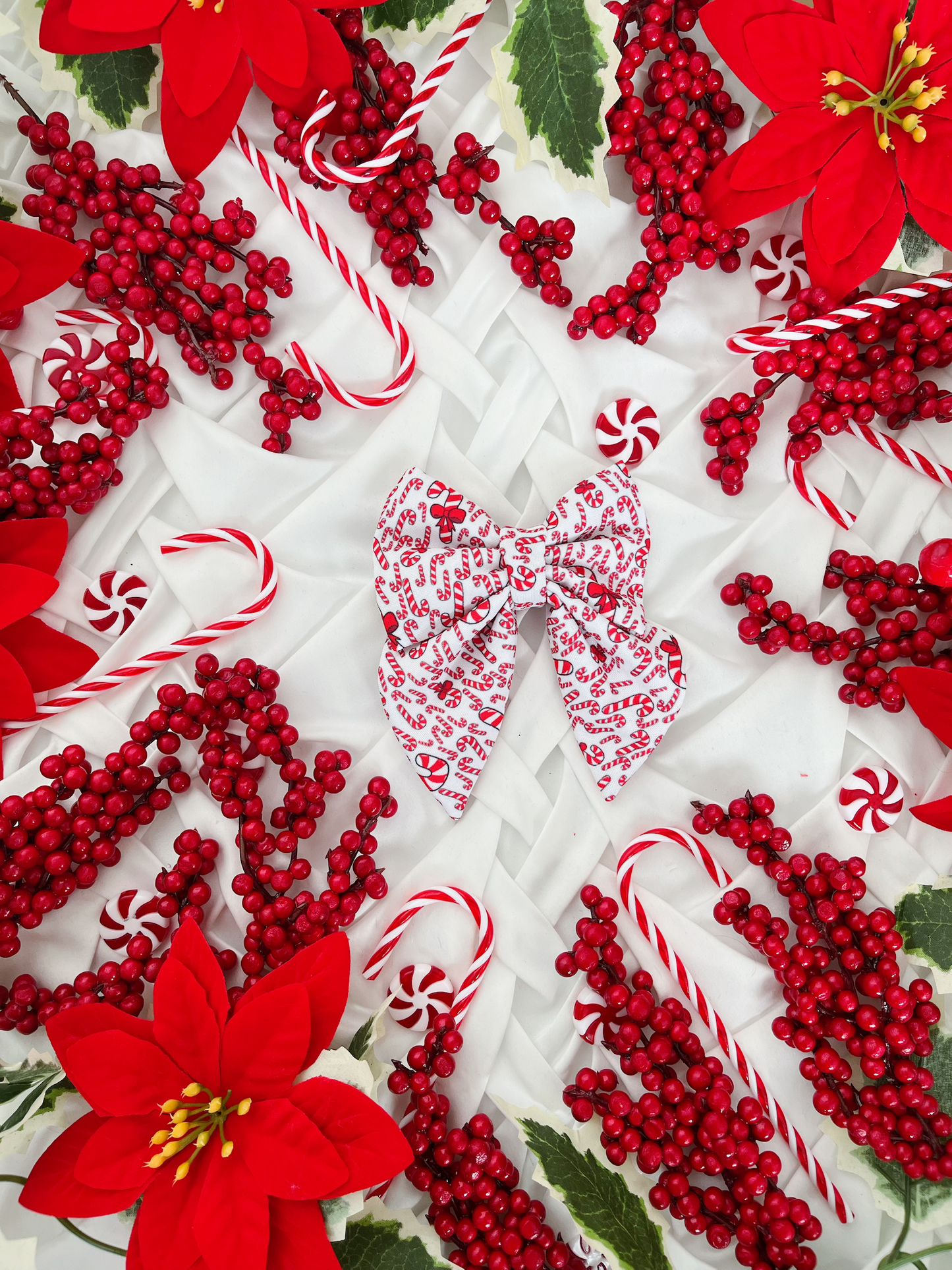 Christmas - Candy Cane Bow