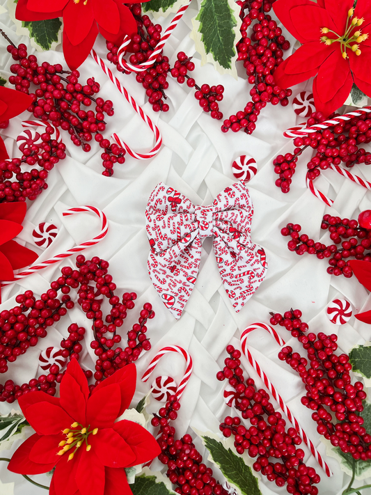Christmas - Candy Cane Bow