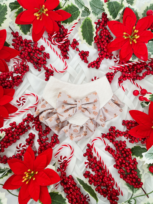Chistmas - Gingerbread Bow and Frill Bandana