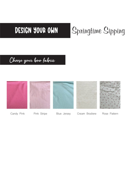 Design your own Springtime Sipping: Shirt with Collar, Bow and Braces Bandana