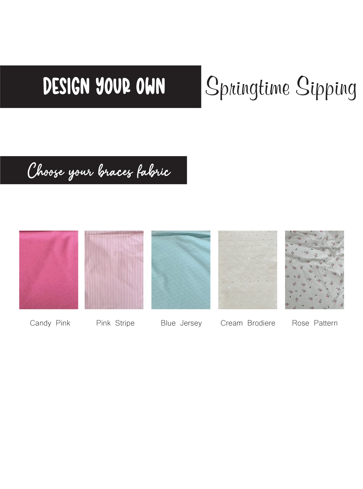 Design your own Springtime Sipping: Shirt with Collar, Bow and Braces Bandana