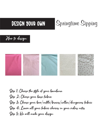 Design your own Springtime Sipping: Pink Ribbon Bows Bandana