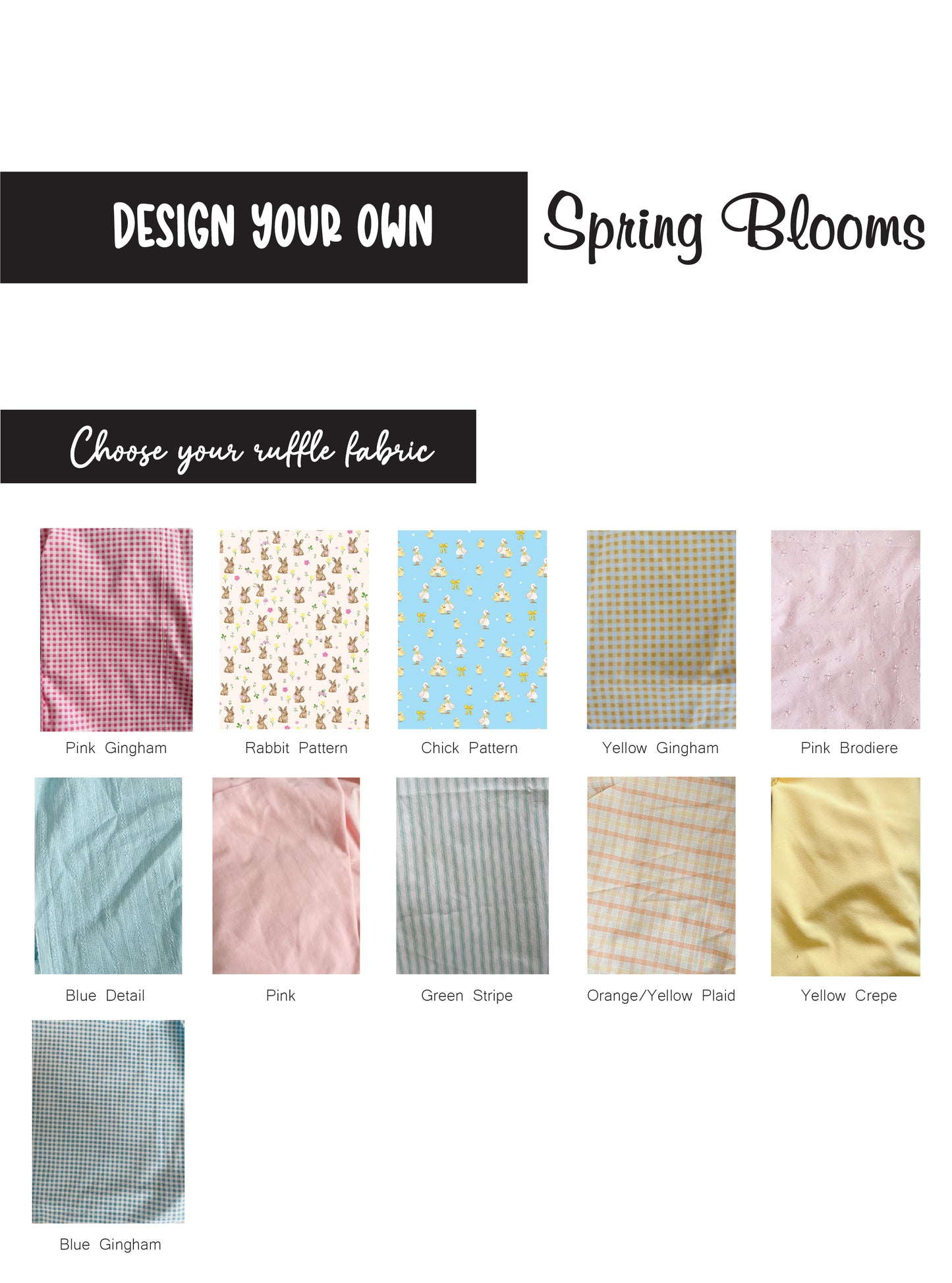Design your own Spring Bloom: Bow and Ruffle Bandana